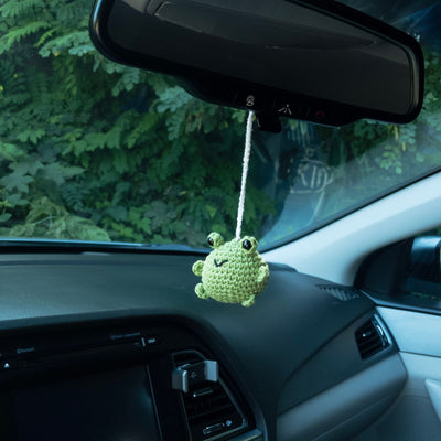 Green Frog Car Rear View Mirror Hanging Charm