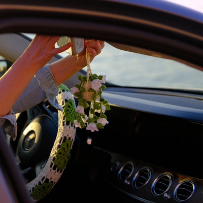 Lily of the Valley in the Pot Car Rear View Mirror Hanging Charm
