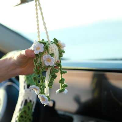 Daisy in the Pot Car Rear View Mirror Hanging Charm