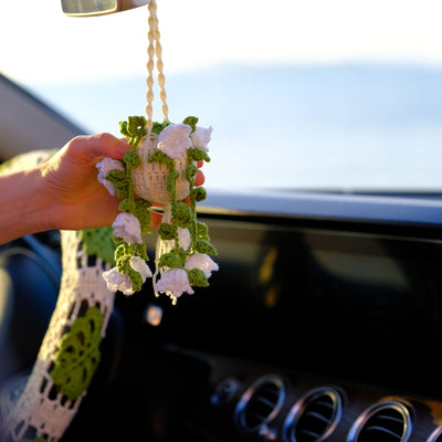 Lily of the Valley in the Pot Car Rear View Mirror Hanging Charm
